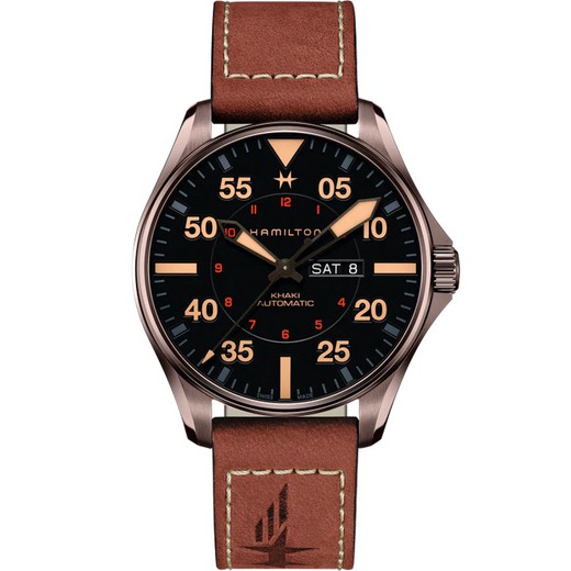 H64705531  Khaki AviationPilot Day Date Auto