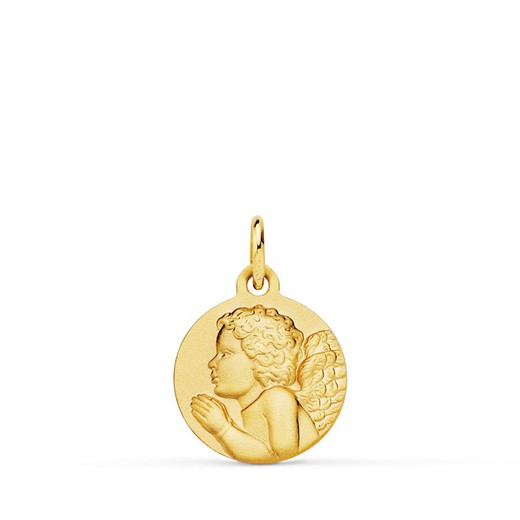 p9355-014 18K medalla oro amarillo angel