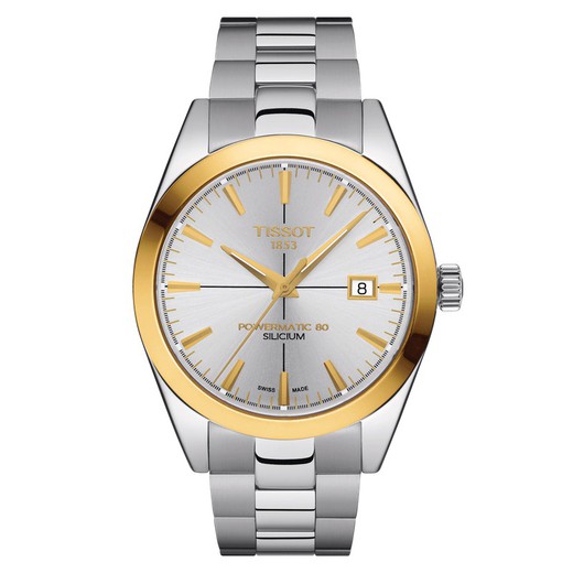 TISSOT GENTLEMAN POWERMATIC 80 SILICIUM SOLID 18K GOLD BEZEL colección T-Gold