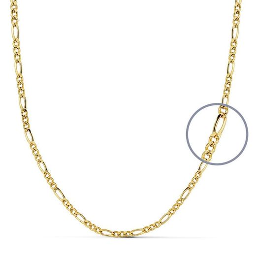 18k cadena cartier oro amarillo 40cm hueca 2 mm