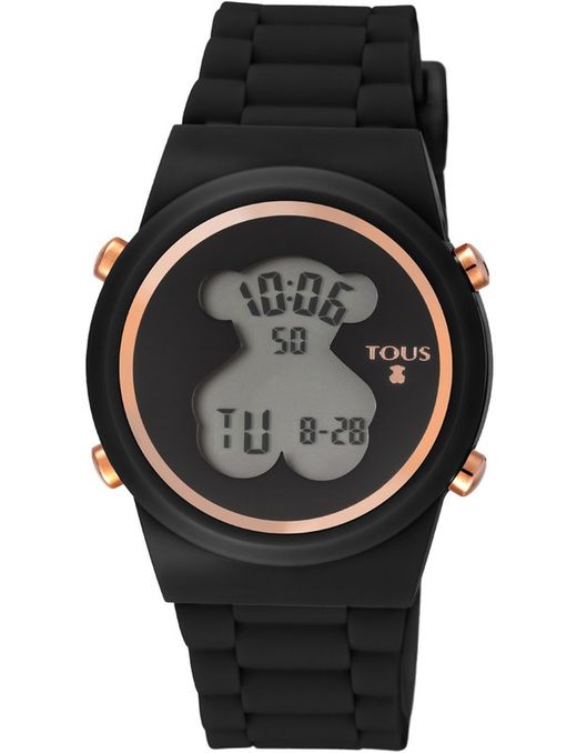 Reloj Tous D-Bear Plastic Round Iprg Esf Negra Cor