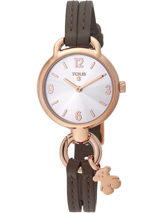 Reloj Tous Hold Piel Iprg Esf Plata Correa Marrón