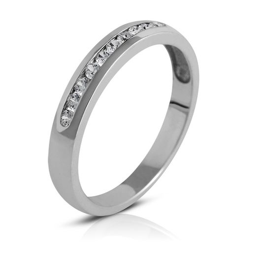 Media alianza en oro blanco 18 y diamantes.25221109100